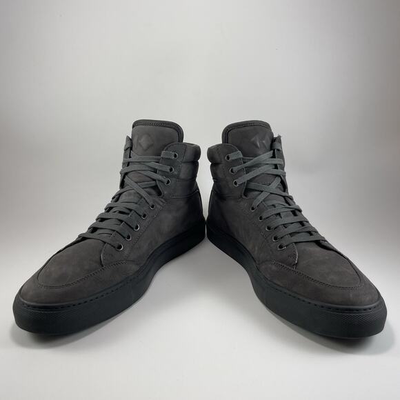Koio Primo Tonal High Top Sneakers Mens Size 44, US Size 10 Charcoal Gray - Picture 9 of 11